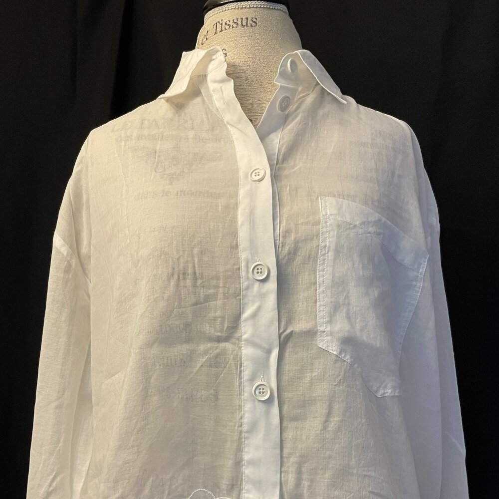New. Gorgeous 100% Cotton EAC-Camicia Cannes Mussola: Size 46
